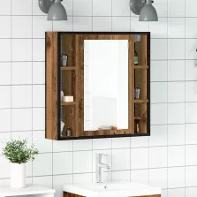   vidaXL antik fa szerelt fa fürdőszobai tükör 60 x 16 x 60 cm
