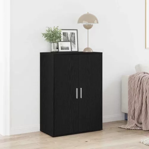 vidaXL Széf Fekete tölgy 60 x 31 x 84 cm Faanyag