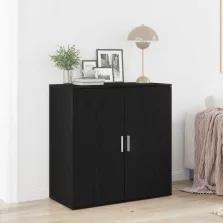 vidaXL Széf Fekete tölgy 79 x 38 x 80 cm Faanyag