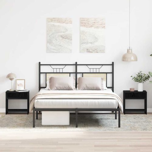 vidaXL 2 db fekete tölgyszínű szerelt fa éjjeliszekrény 40x30x40 cm