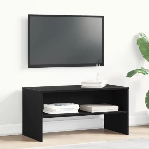 vidaXL fekete tölgy színű szerelt fa TV-szekrény 80 x 40 x 40 cm