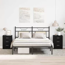   vidaXL 2 db fekete tölgyszínű szerelt fa éjjeliszekrény 38x35x55 cm