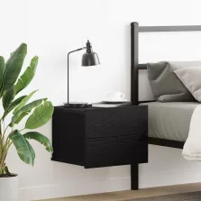   vidaXL Éjjeliszekrény fiókkal Fekete tölgy 40 x 30 x 30 cm Faanyag
