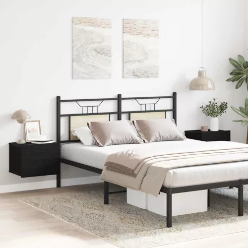 vidaXL Éjjeliszekrény 2 pcs Fekete tölgy 40 x 30 x 30 cm Faanyag