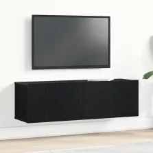vidaXL TV szekrény Fekete tölgy 100 x 30 x 30 cm Faanyag