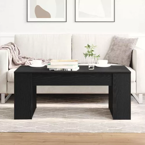 vidaXL Dohányzóasztal Fekete tölgy 102 x 55 x 42 cm Faanyag