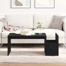   vidaXL Dohányzóasztal Fekete tölgy 90 x 45 x 35 cm Faanyag