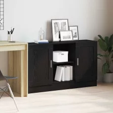 vidaXL Széf Fekete tölgy 120 x 30,5 x 70 cm Faanyag