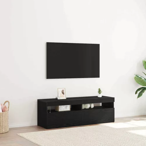 vidaXL TV szekrény Fekete tölgy 120 x 35 x 40 cm Faanyag