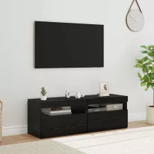   vidaXL TV szekrény 2 pcs Fekete tölgy 60 x 35 x 40 cm Faanyag