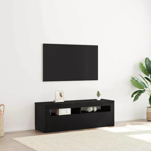 vidaXL TV szekrény Fekete tölgy 120 x 35 x 40 cm Faanyag