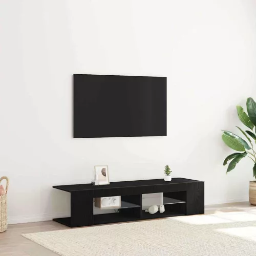 vidaXL TV szekrény Fekete tölgy 135 x 39 x 30 cm Faanyag