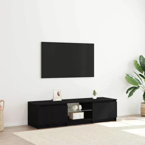 vidaXL TV szekrény Fekete tölgy 140 x 38,5 x 36 cm Faanyag