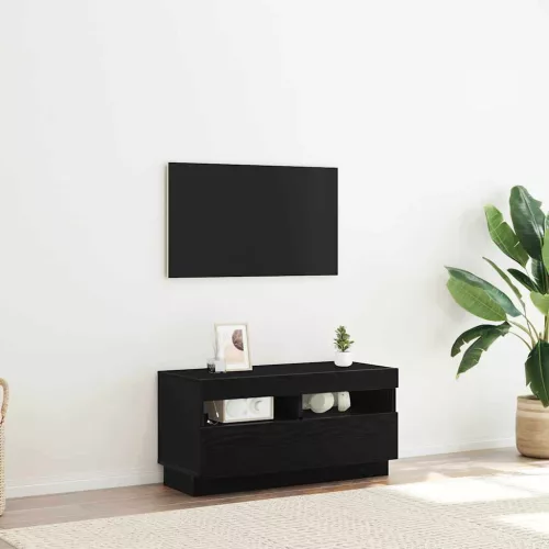 vidaXL TV szekrény Fekete tölgy 80 x 35 x 40 cm Faanyag