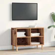 vidaXL TV szekrény fa lábbal régi fa 69.5x30x50 cm