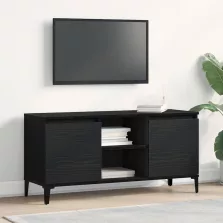 vidaXL TV szekrény Fekete tölgy 102 x 35 x 50 cm Faanyag