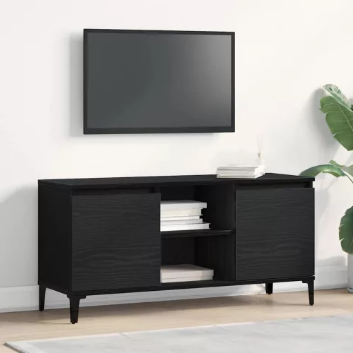 vidaXL TV szekrény Fekete tölgy 102 x 35 x 50 cm Faanyag