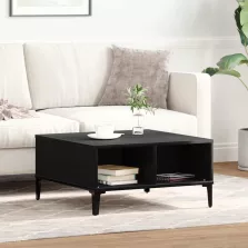 vidaXL Dohányzóasztal Fekete tölgy 60 x 60 x 30 cm