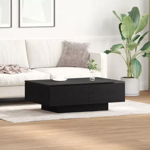 vidaXL Dohányzóasztal Fekete tölgy 90 x 60 x 31 cm Faanyag