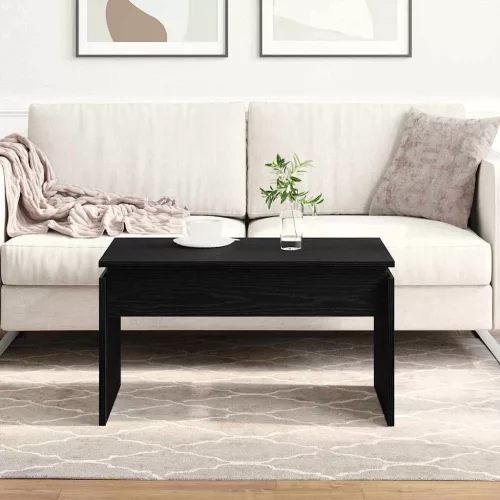 vidaXL Dohányzóasztal Fekete tölgy 68 x 50 x 38 cm Faanyag