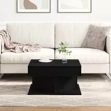   vidaXL Dohányzóasztal Fekete tölgy 57 x 57 x 30 cm Faanyag