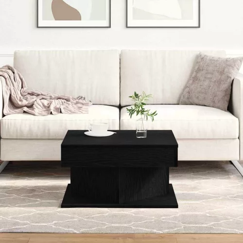 vidaXL Dohányzóasztal Fekete tölgy 57 x 57 x 30 cm Faanyag