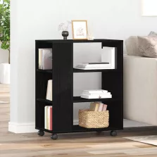   vidaXL Tárolószekrény kerékkel Fekete tölgy 60 x 35 x 75 cm Faanyag