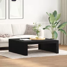   vidaXL Dohányzóasztal Fekete tölgy 100 x 100 x 35 cm Faanyag