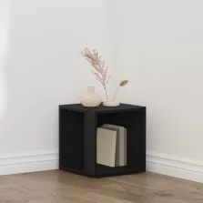 vidaXL Sarokpolcok Fekete tölgy 33 x 33 x 34,5 cm Faanyag
