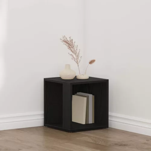 vidaXL Sarokpolcok Fekete tölgy 33 x 33 x 34,5 cm Faanyag