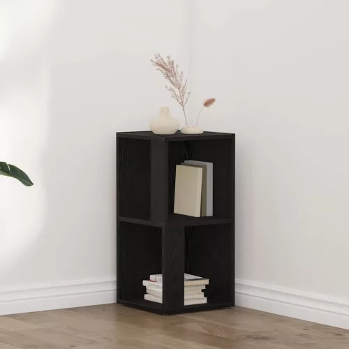 vidaXL Sarokpolcok Fekete tölgy 33 x 33 x 67 cm Faanyag