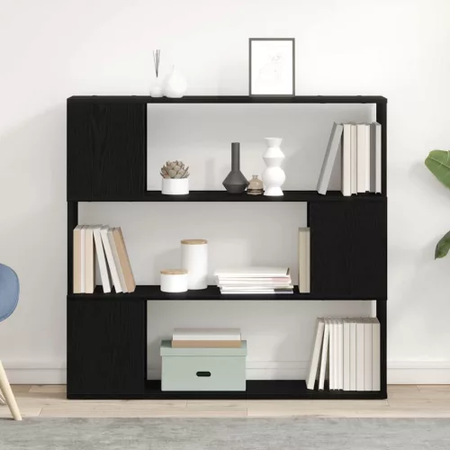 vidaXL TV szekrény garnitúra Fekete tölgy 100 x 24 x 94 cm Faanyag