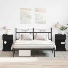   vidaXL Éjjeliszekrény 2 pcs Fekete tölgy 40 x 35 x 65 cm Faanyag