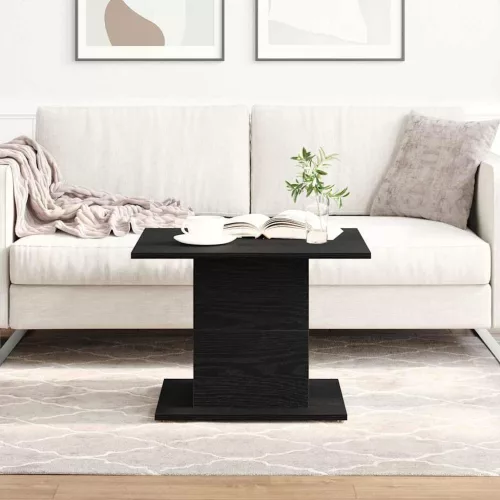 vidaXL Dohányzóasztal Fekete tölgy 55,5 x 55,5 x 40 cm Faanyag
