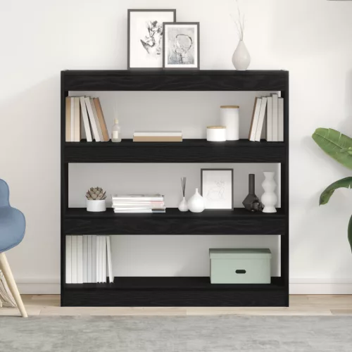vidaXL Könyvespolc/Szobaelválasztó Fekete tölgy 100x30x103cm Szerelt fa