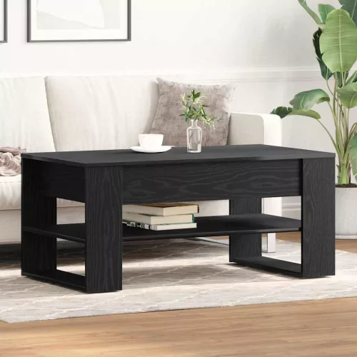 vidaXL Dohányzóasztal Fekete tölgy 102 x 55 x 45 cm Faanyag