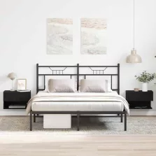   vidaXL Éjjeliszekrény 2 pcs Fekete tölgy 46 x 30 x 30 cm Faanyag