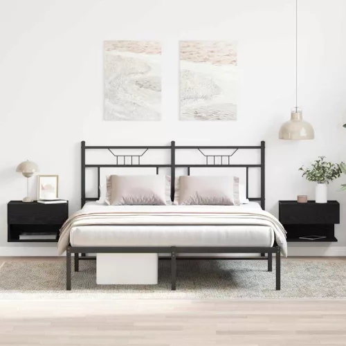 vidaXL Éjjeliszekrény 2 pcs Fekete tölgy 46 x 30 x 30 cm Faanyag