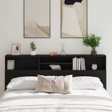   vidaXL Fejhajtó szekrény Fekete tölgy 200 x 19 x 103,5 cm Faanyag
