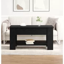 vidaXL Dohányzóasztal Musta tammi 101 x 49 x 52 cm Faanyag