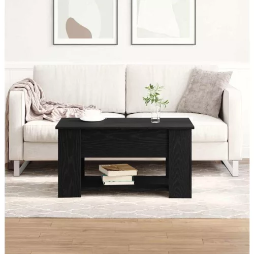 vidaXL Dohányzóasztal Fekete tölgy 79 x 49 x 41 cm Faanyag