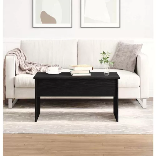 vidaXL Dohányzóasztal Fekete tölgy 80 x 50,5 x 41,5 cm Faanyag
