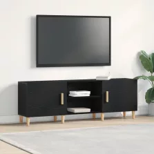   vidaXL TV Állvány - Fekete Tölgy, 150x30x50 cm, Mérnöki Fából készült
