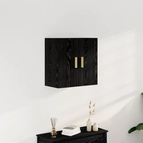 vidaXL Fekete Áfonyás Fali Szekrény - 60x30x60 cm, Műszálas Fából Készült