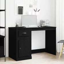   vidaXL Asztal fiókkal tárolóval Fekete tölgy 50 x 115 x 75 cm Faanyag