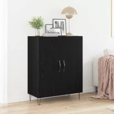 vidaXL Széf Fekete tölgy 69,5 x 34 x 90 cm Faanyag