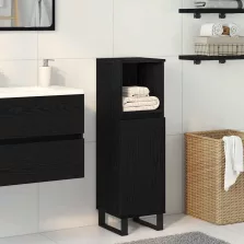   vidaXL Fürdőszoba Székény Fekete tölgy 30 x 30 x 100 cm Faanyag