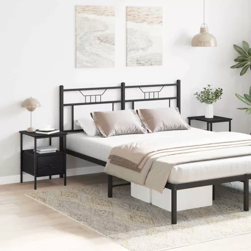 vidaXL Éjjeliszekrény 2 pcs Fekete tölgy 34 x 36 x 50 cm Faanyag