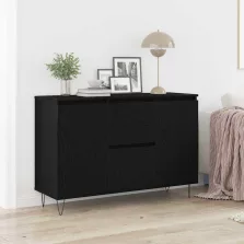   vidaXL Széf fiókkal Fekete tölgy 101,5 x 35 x 70 cm Faanyag