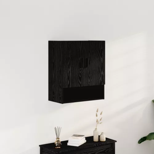 vidaXL Fali Szekrény Fekete Tölgy 60x31x70 cm Mérnöki Fa